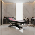 Kangmei Therapy Spa Salon 3 Electric Motors Black and Pink Treatment Waxing Esthetician PMU Massage Table Facial Beauty Bed Set