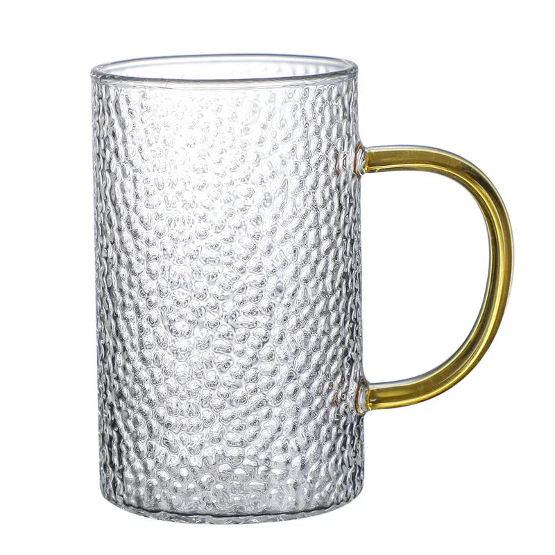 Wholesale Factory 300ml Coffee Tea Glass Mug Juice Milk Hammer  Cup