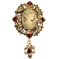 Vintage Beauty Lady Head Crystal Brooch Pin Fashion Jewelry Wedding Party Gifts Children's Clothing Accessory Mainly Made Alloy