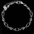 Sterling Silver 5*7mm Semi Mount Bracelet Blank Empty Support Mountain Claw Setting S925 Base Holder Without Stone for DIY Inlay