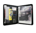 ModernQiu Portable Custom A4 Size PU Leather Resume Interview Padfolio With 3 Ring Binder