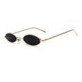 STORY JT31036 Metal Frame Oval Sunglasses Fashion Hip Hop Punk Sunglasses Lightweight Small Frame Gold Silver Clear Glasses