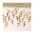 Non Tarnish Colorful Square Crystals Zirconia Hypoallergenic Minimalist Jewelry Gold Plated Birthstone Stud Earrings for Women