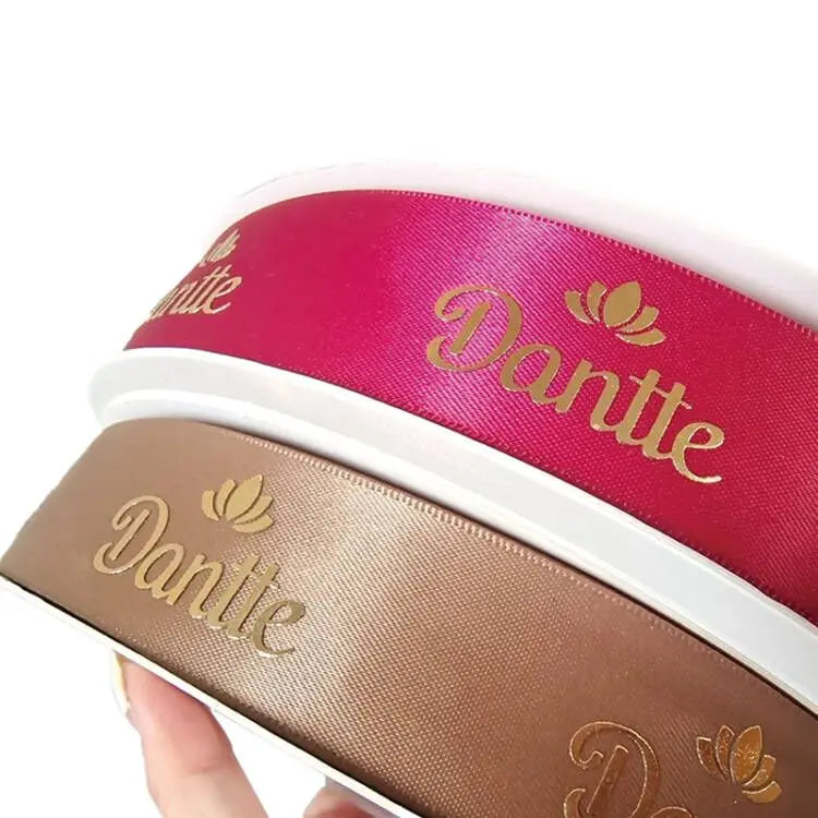 Wholesale Printing Customized Grosgrain Ribbon for Gift Box Custom Logo Grosgrain Ribbons