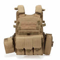 Tactical Plate Carrier 6094 Nylon Hunting Vest with MOLLE Pouch System 5.56/7.62 Mag Compatible & Armor Bag