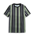 New Arrival Men's Casual T-shirt Loose Round Collar Vertical Stripe T-shirt for Summer