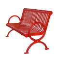 Outdoor Furniture Modern Two Seater Metal Bench Public Park Steel Bench Seating Outside Garden Patio Seat Bench with Back