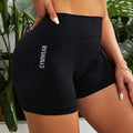 FLW Women's Solid High Waist Four-Way Stretch Breathable Gym Shorts for Running Fitness Yoga Active Workout Biker Shorts