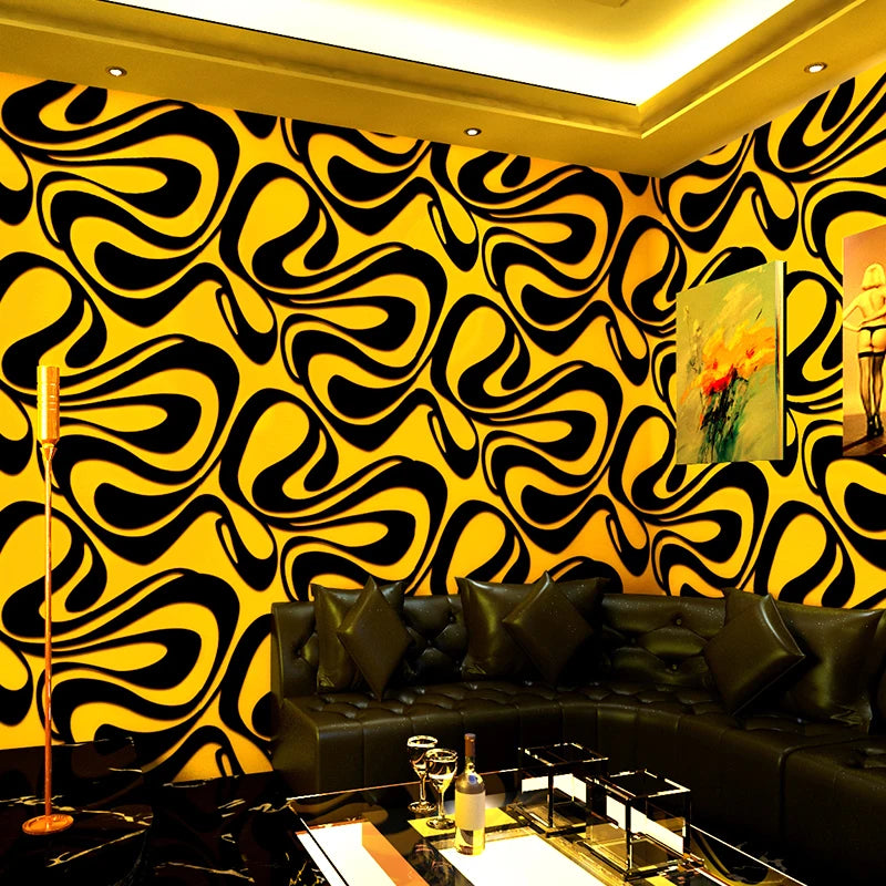 Modern Reflective Personalized Wall Papers Home Decor Geometric Bar KTV Ball Room Background Walls Waterproof PVC Wall Mural
