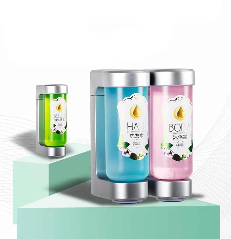 Wall Mount Plastic Hand Soap Dispenser Holder Shower Shampoo Dispenser for Bathroom Use
