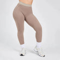 High Rise Elastic Waistband Training Yoga No Front Rise Seam Booty Butt Lift Yoga Pants Fitness Tight Ladies Yoga Leggings