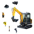 Mini Excavator Accessories Mini Excavator Chinese Wheeled Mini Excavator