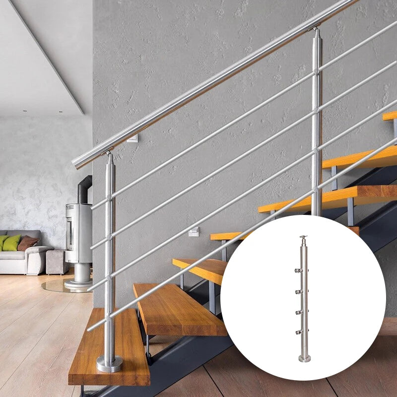 Stainless Steel Staircase Handrail Indoor Household Platform Railing Self-installed Brushed Column Simple Balcony Guardrail