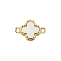 Jewelry DIY Accessories 14k Pure Gold Jewelry Four Clover Shape Shell Charms for Jewelry Making