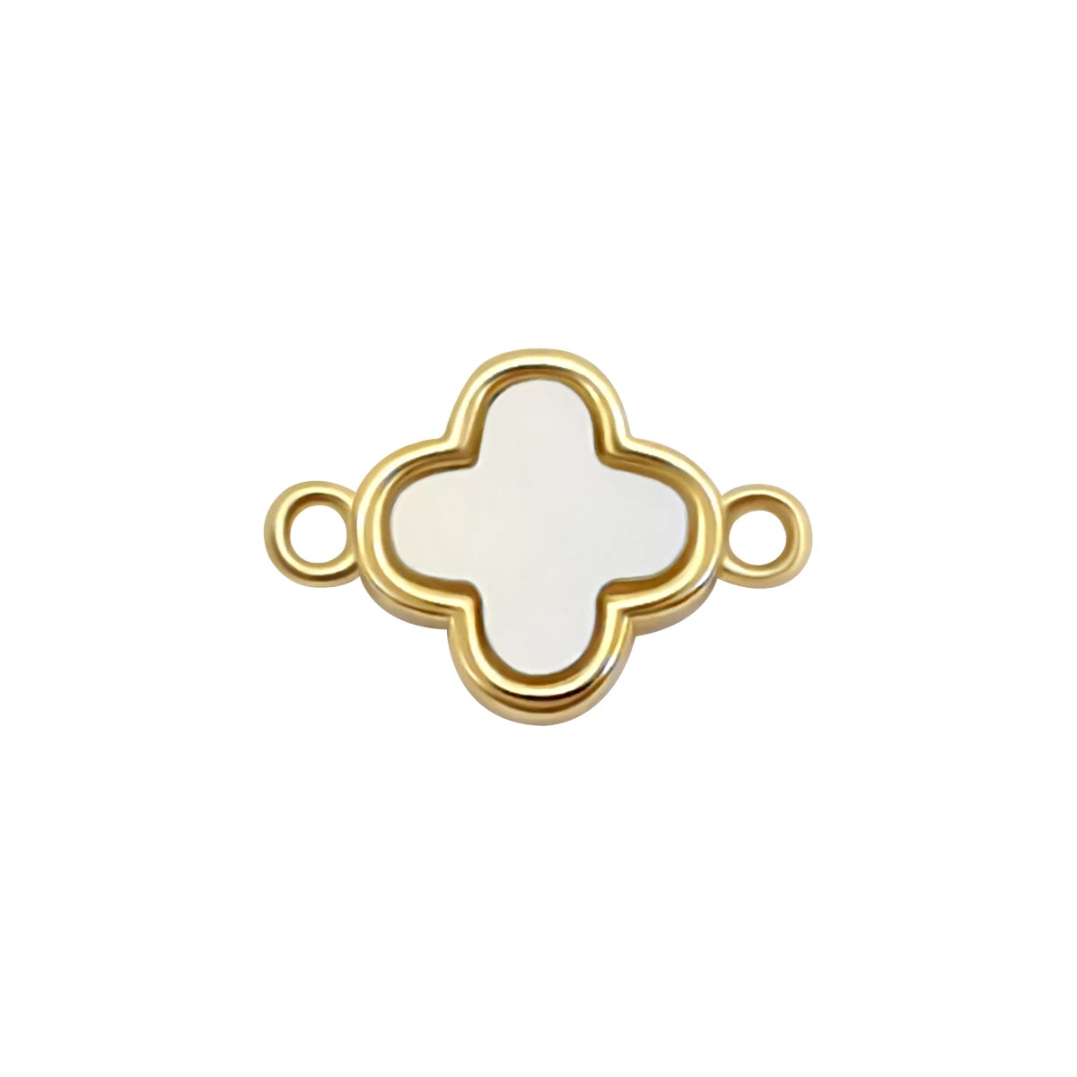 Jewelry DIY Accessories 14k Pure Gold Jewelry Four Clover Shape Shell Charms for Jewelry Making