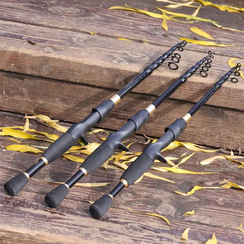 Telescopic Fishing Rod 1.6M 1.8M 2.1M 2.4M High Carbon Fiber 5 Sections Telescopic Portable Sea Fishing Rod