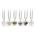 HZ Gemstone Pendant Heart Gemstone Pendant Simple Heart-Shaped Shiny Green Gemstone Pendant wholesale crystals