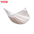 Woqi  Camping Outdoor Indoor  2 Person  Portable  White Cotton  Canvas  Hammock Swing