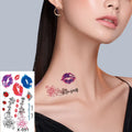 Tiny Words Alphabet Tattoo Stickers Waterproof Temporary Small Flower Tattoos Sticker for Men Women