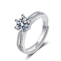 X08213 Wholesale Customized Classic Jewellery Gifts OEM Rhodium Plated 925 Sterling Silver Moissanite Diamond 925 Women Rings