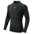 Muscle Sports Fitness Casual logo Custom Men's Slim Stretch Gym Workout Athletic Long Sleeve T-shirt Polyester Quick Drying Tops