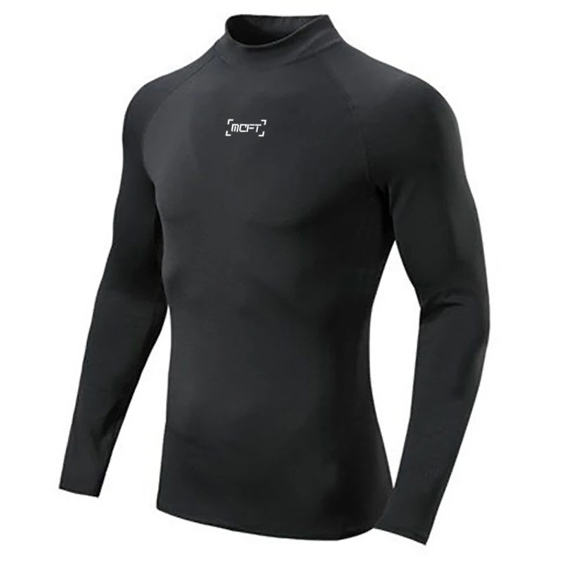 Muscle Sports Fitness Casual logo Custom Men's Slim Stretch Gym Workout Athletic Long Sleeve T-shirt Polyester Quick Drying Tops