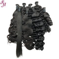 FH Wholesale Bulk Hair Vendor Unprocessed Raw Human Hair Bulk Deep Wave Bulk Braiding Human Hair