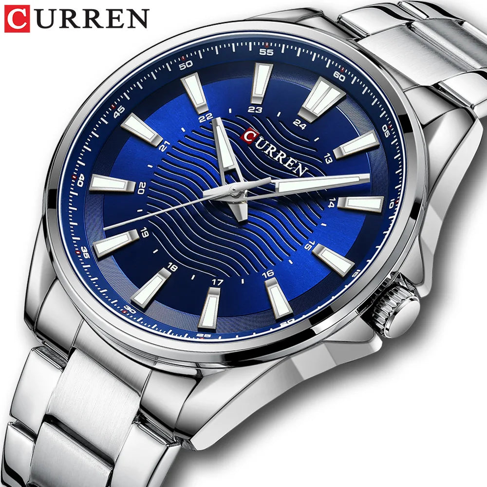 CURREN 8424 Watch for Men Casual Business Quartz Watches Stainless Steel Band Mens Wristwatches Waterproof Mens Clock Relojes