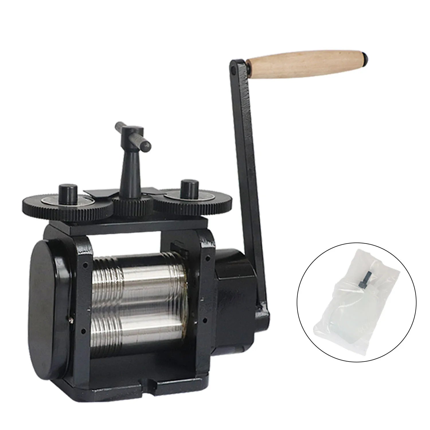 Auble Model 0187 Hand-Cranked Steel Rolling Mill Machine for Gold & Silver Jewelry New Condition Core Motor Component Made China