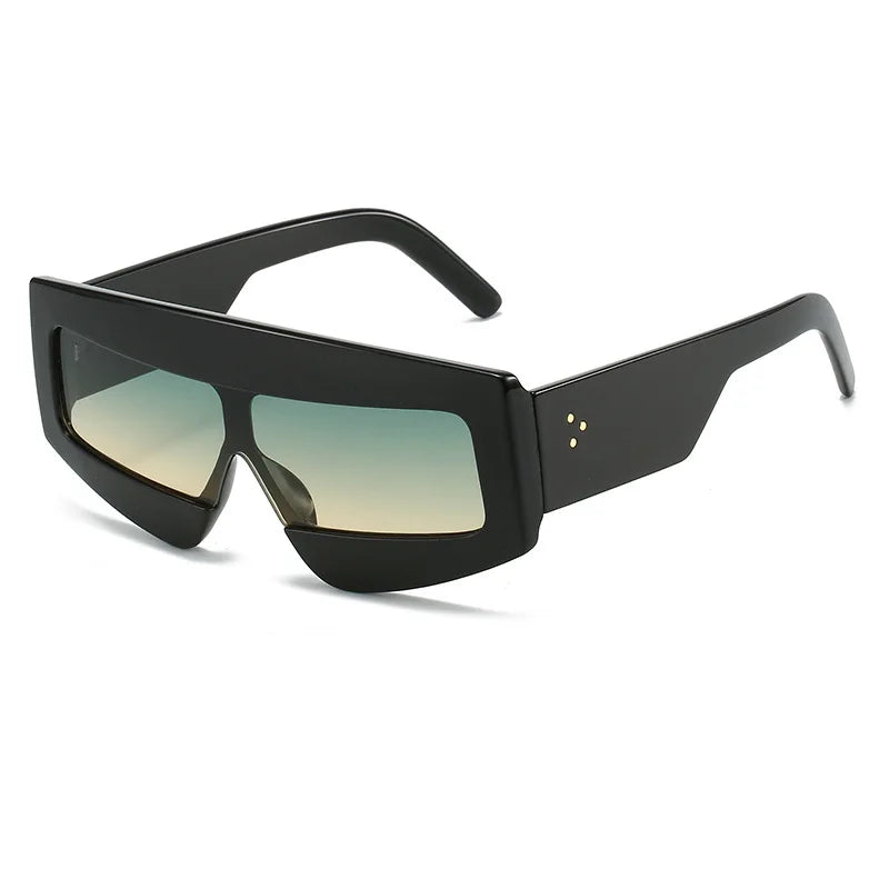 STORY XY0476  Fashion Gradient Statement Sun Glasses One-Piece Lens Y2K Futuristic Custom Logo Sunglasses for Women