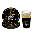 Happy New Year Party Supplies Paper Cup and Plate Set for Decoration Tableware & Table Decorations