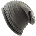 Fashion Good Quality Acrylic Beanie Hat Wholesale Long Baggy 11.8" Bamboo Knit Warm Winter Cheap Beanie