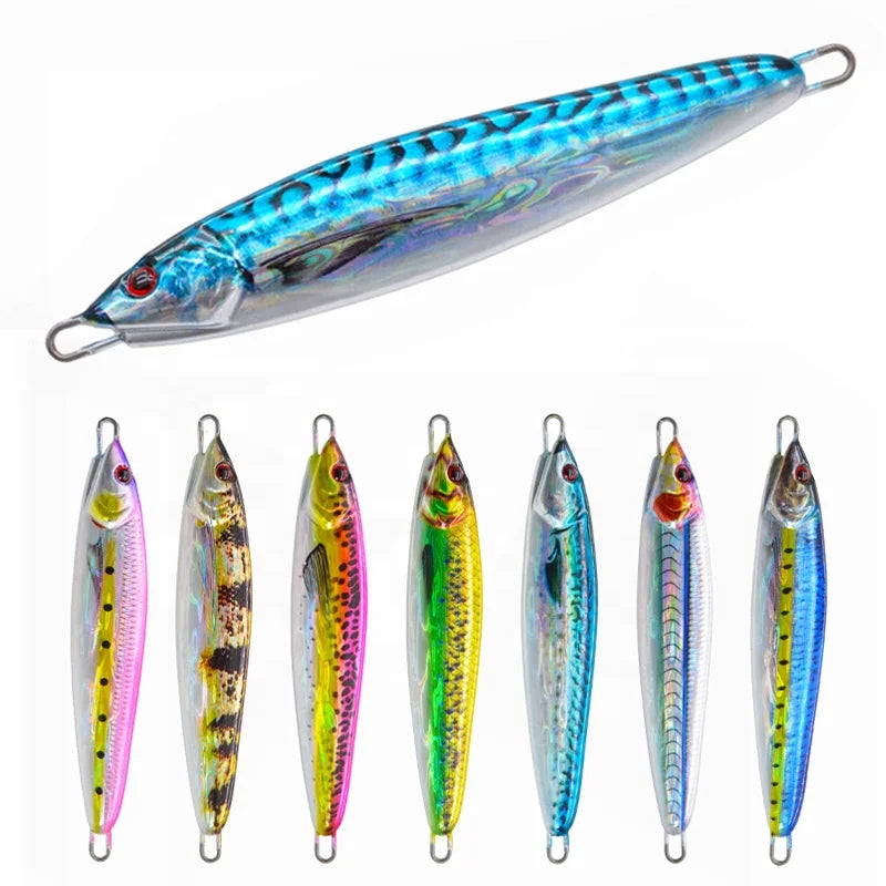 OEM Japan Quality 3D UV Printing 40g/60g/80g/100g Sea Fishing Metal Jig Slow Jigging Tuna Mackerel Jig Lure