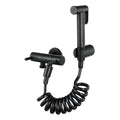 Wall Mount Toilet Bidet Matte Black Brass Modern Vertical Spray Bidet Sprayer Kit