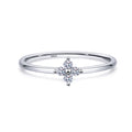 Elegant Hypoallergenic Jewelry Sparkling Cubic Zircon Flower 925 Sterling Silver Engagement Ring for Lady Weddings Anniversaries