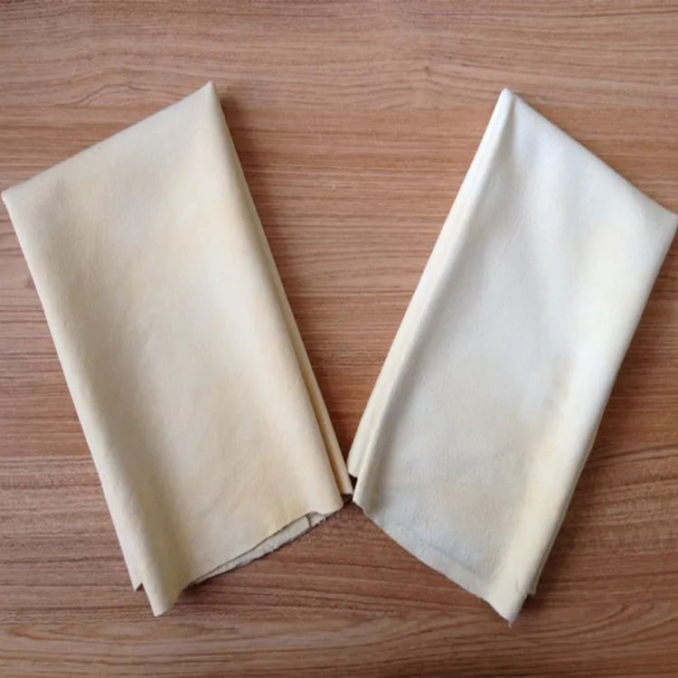Premium Genuine Sheepskin Absorber Chamois Leather Car Wash Cleaning Cloth Quick Dry Towel