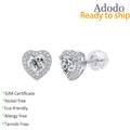 Custom 2025 Fine Jewelry 925 Sterling Silver Heart CT 0.5CT VVS Moissanite Studs Earrings Fine Jewelry Earrings for Women Girls