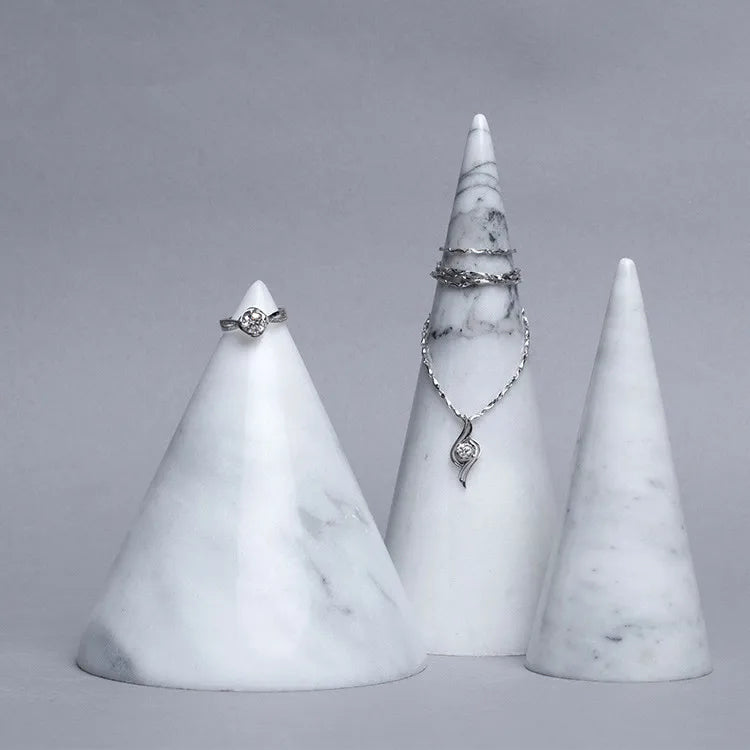 Simple Design Marble Stone Jewellery Jewelry Ring Holder Necklace Display Stand
