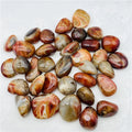 Wholesale polished natural sardonyx palm stone red banded agate crystal stones for healing