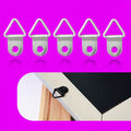 CJ055 TS-K035 Picture Frame Hardware Metal D Ring One Hole Black Triangle Picture Photo Frame Hooks Hangers