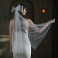 ShangHai Super Fairy Elastic Mesh Bow Bridal Veil White Double Certified Wedding Soft Gauze Travel Headwear