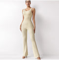 One Piece Sportswear Bodysuit  Women Fitness Sports Jumpsuit Seamless Gym   Ribbed Gym Training Running Dance Wear