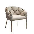 Modern Velvet Armchair with Woven Curved Backrest and Gold Metal Legs for Living Room Dressing Table Salon Wedding