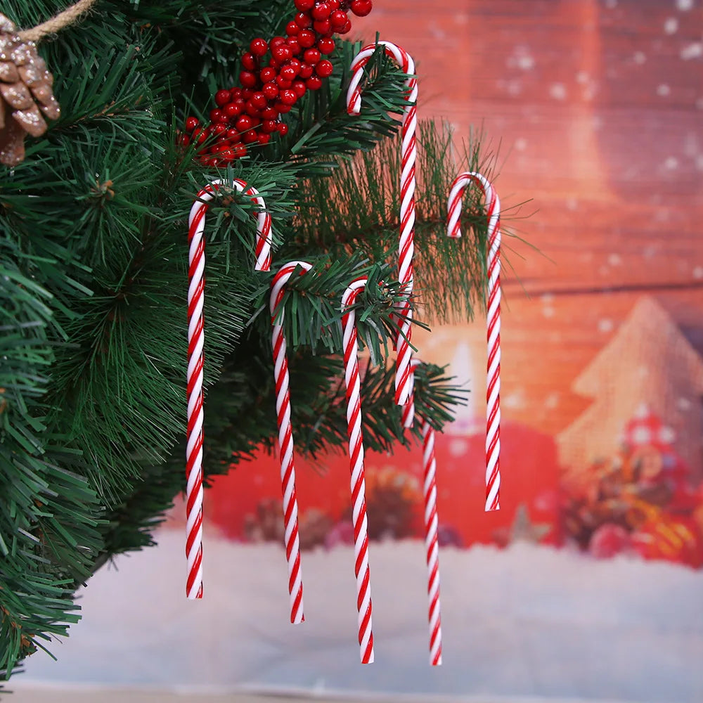 AYOYO New Christmas Decoration Christmas Tree Pendant Candy Crutch Party Supplies Christmas Crutch Pendant