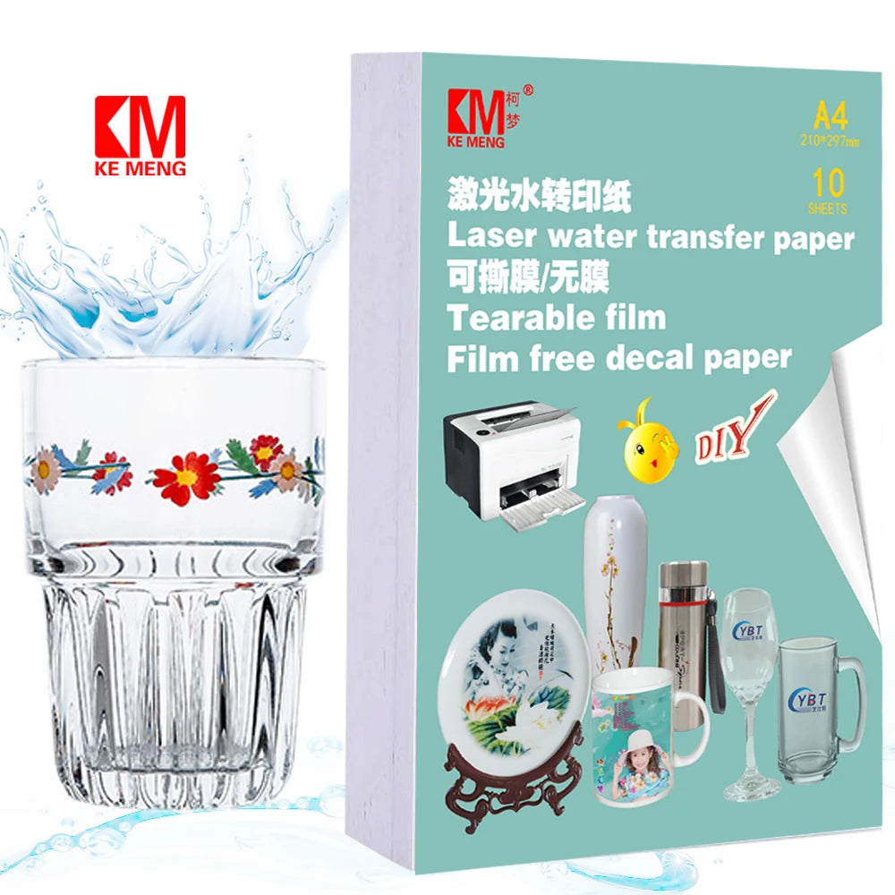 Film-free Waterslide Paper Customized Water Transfer Printing Vivid Color Durable Oven Use High Temperature Decals for Ceramics