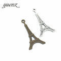 YuenZ Antique Silver Color Eiffel Tower Charm for Necklace Jewelry Making Handmade Crafts 37*19mm E6