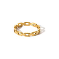 Trendy 18K Gold Plated Mesh Finger Luxury Rings for Women Non Tarnish Rings Water Resistant