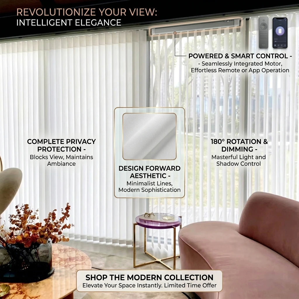 Custom Indoor White Dreamy Vertical Blinds with Motorized 180° Light Control Suitable for Offices and Luxury Restaurants MegaBDM