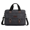 Large Vintage Fashion Waterproof Canvas Laptop Messenger Crossbody Bag with Letter Decoration