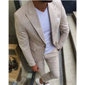 2 Pcs Summer Slim Fit Mens Suits One Button Casual Tuxedo Suits Wedding Groom Blazer Costume Homme Terno Masculino Trajes